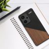 Etui Kwmobile do Xiaomi Redmi Note 13 Pro Plus 5G, Brązowy/Czarny, Drewno/Silikon, KWM000020NI001C
