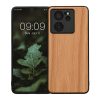 Etui Kwmobile do Xiaomi 13T/13T Pro, brązowe, drewno/silikon, KWM000020IQ002C