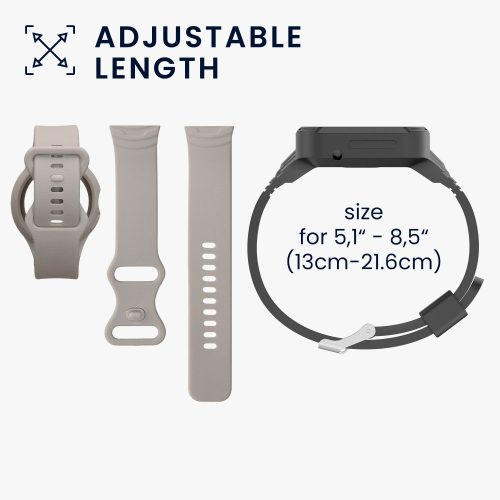 Pasek Kwmobile do zegarka Google Pixel 2/zegarek Pixel, szary, silikon, KWM000025GT002C