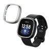 Zestaw 2 etui Kwmobile do Fitbit Versa 3/Sense, czarny/srebrny, plastikowy, KWM000024ZI002C