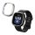Zestaw 2 etui Kwmobile do Fitbit Versa 3/Sense, czarny/srebrny, plastikowy, KWM000024ZI002C