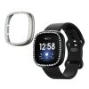 Zestaw 2 etui Kwmobile do Fitbit Versa 3/Sense, czarny/srebrny, plastikowy, KWM000024ZI002C