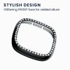 Zestaw 2 etui Kwmobile do Fitbit Versa 3/Sense, czarny/srebrny, plastikowy, KWM000024ZI002C