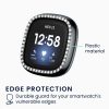 Zestaw 2 etui Kwmobile do Fitbit Versa 3/Sense, czarny/srebrny, plastikowy, KWM000024ZI002C