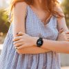 Zestaw 2 etui Kwmobile do Fitbit Versa 3/Sense, czarny/srebrny, plastikowy, KWM000024ZI002C