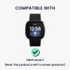 Zestaw 2 etui Kwmobile do Fitbit Versa 3/Sense, czarny/srebrny, plastikowy, KWM000024ZI002C
