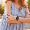 Zestaw 2 etui Kwmobile do Fitbit Versa 4/Sense 2, czarny/srebrny, plastikowy, KWM000024ZJ002C