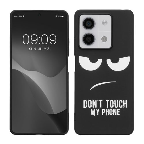 Etui Kwmobile do Xiaomi Redmi Note 13, czarno-białe, silikonowe, KWM000020NQ001C
