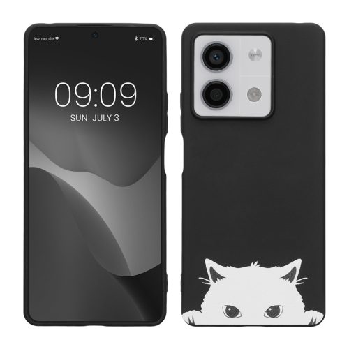 Etui Kwmobile do Xiaomi Redmi Note 13, czarno-białe, silikonowe, KWM000020NQ002C