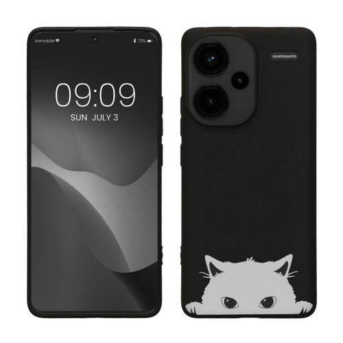 Etui Kwmobile do Xiaomi Redmi Note 13 Pro Plus 5G, czarno-białe, silikonowe, KWM000020NR002C
