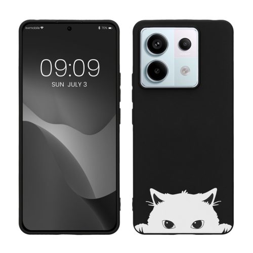 Etui Kwmobile do Xiaomi Redmi Note 13 Pro 5G, czarno-białe, silikonowe, KWM000020NU002C