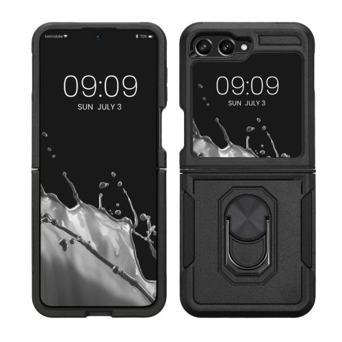 Etui Kwmobile do Samsung Galaxy Z Flip5, czarne, poliwęglan, KWM000021QK001C