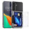 Etui Kwmobile z uchwytem na kartę do Samsung Galaxy S24 Plus, przezroczyste, plastikowe, KWM000021QQ001C