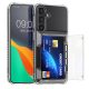 Etui Kwmobile z uchwytem na kartę do Samsung Galaxy S24 Plus, przezroczyste, plastikowe, KWM000021QQ001C