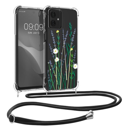 Etui Kwmobile ze smyczą do Motorola Moto G54, wielokolorowe, silikonowe, KWM000022RN002C