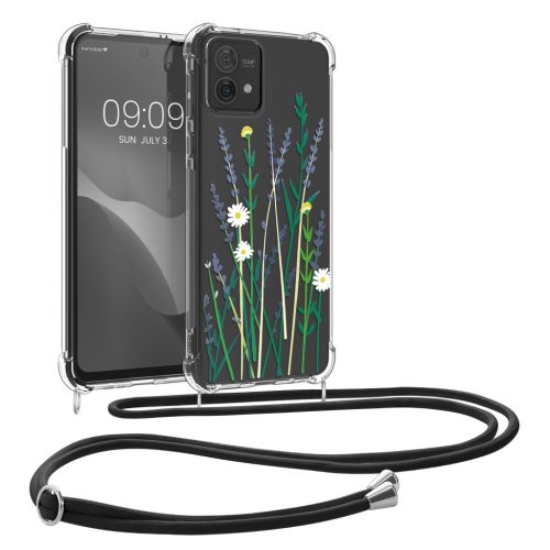 Etui Kwmobile ze smyczą do Motorola Moto G84, wielokolorowe, silikonowe, KWM000022RO002C
