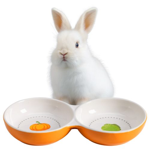 Castron dublu Navaris anti-varsare pentru animale mici, ceramica, NAV000013SF002C
