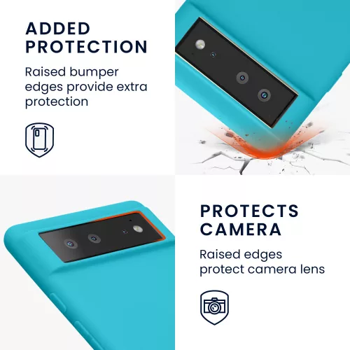 Etui Kwmobile do Google Pixel 6, jasnoniebieski, silikon, KWM000013DV047C