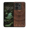 Etui Kwmobile do Xiaomi 13T/13T Pro, brązowe, drewno/silikon, KWM000020IR005C