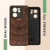 Etui Kwmobile do Xiaomi 13T/13T Pro, brązowe, drewno/silikon, KWM000020IR005C