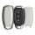 Kwmobile Osłona kluczyka do samochodu Hyundai 3 przyciski - Keyless Go, przezroczysta/czarna, silikon, KWM000025JI001C