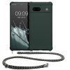 Etui Kwmobile ze smyczą do Google Pixel 7a, ciemnozielone, silikonowe, KWM000019YH008C