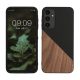 Etui Kwmobile do Samsung Galaxy A25, Brązowy/Czarny, Drewno/Silikon, KWM000021QX001C
