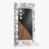 Etui Kwmobile do Samsung Galaxy A25, Brązowy/Czarny, Drewno/Silikon, KWM000021QX001C