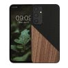 Etui Kwmobile do Samsung Galaxy A55 5G, Brązowy/Czarny, Drewno/Silikon, KWM000021QZ001C