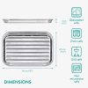 Set 2 tavi BBQ din otel inoxidabil Navaris, 34x24 cm, cu gauri de ventilatie, NAV000038EP001C