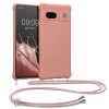 Etui Kwmobile ze smyczą do Google Pixel 7a, różowe, silikonowe, KWM000019YH009C