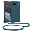 Etui Kwmobile ze smyczą do Google Pixel 7a, ciemnoniebieski, silikon, KWM000019YH010C