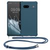 Etui Kwmobile ze smyczą do Google Pixel 7a, ciemnoniebieski, silikon, KWM000019YH010C