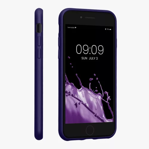 Etui Kwmobile do Apple iPhone SE (2022)/iPhone SE (2020)/iPhone 8, niebieskie, silikonowe, KWM0000085R014C