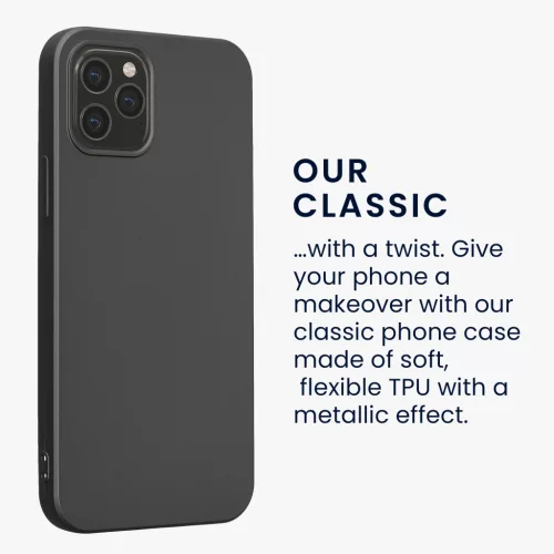 Etui Kwmobile do Apple iPhone 12/iPhone 12 Pro, szare, silikonowe, KWM000013WJ007C