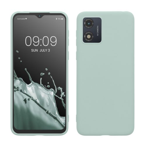 Etui Kwmobile do Motoroli Moto E13, jasnozielone, silikonowe, KWM000018HK005C