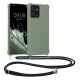 Etui Kwmobile ze smyczą do Motorola ThinkPhone, jasnozielone, silikonowe, KWM0000196O002C
