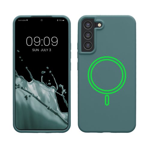 Etui Kwmobile do Samsung Galaxy S22 Plus, jasnozielone, silikonowe, KWM000021RC002C