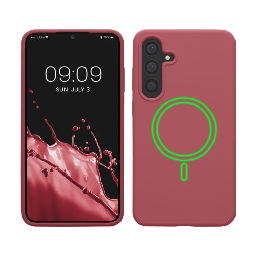Etui Kwmobile do Samsung Galaxy S24 Plus, ciemnoróżowe, silikonowe, KWM000021RI002C
