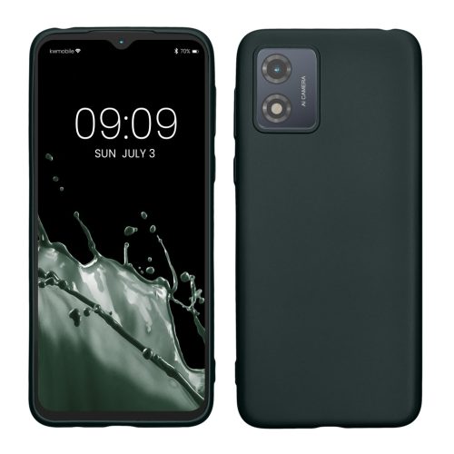 Etui Kwmobile do Motoroli Moto E13, zielone, silikonowe, KWM000022OW003C