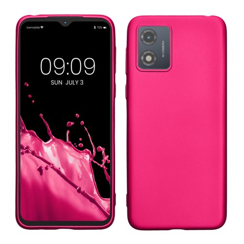 Etui Kwmobile do Motorola Moto E13, różowe, silikonowe, KWM000022OW004C