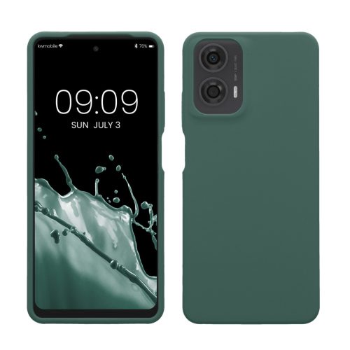 Etui Kwmobile do Motorola Moto G24/Moto E14/Moto G04, zielone, silikonowe, KWM000022RP002C