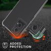 Etui Kwmobile ze smyczą do Motorola Moto G24/Moto E14/Moto G04, przezroczyste/czarne, silikonowe, KWM000022RS001C