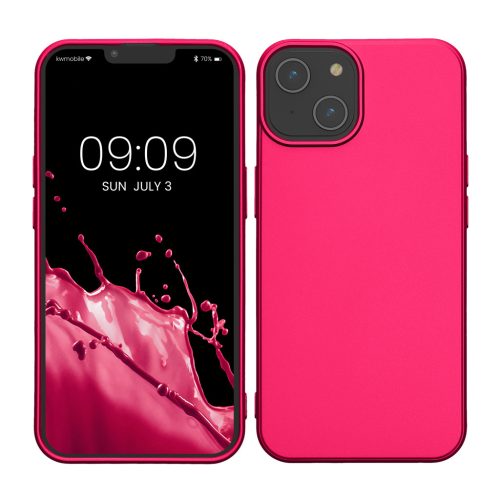 Etui Kwmobile do Apple iPhone 14, różowe, silikonowe, KWM000022RV003C