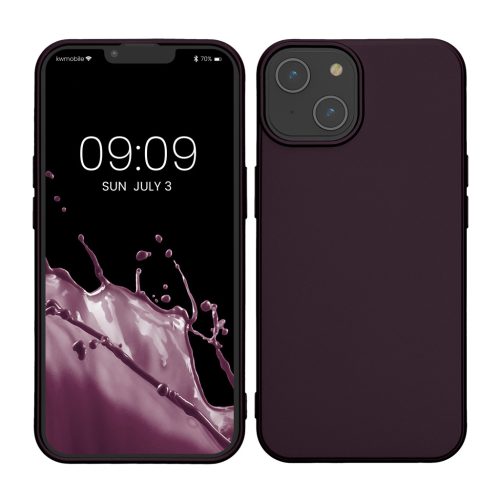 Etui Kwmobile do Apple iPhone 14, Ciemny Fiolet, Silikon, KWM000022RV005C
