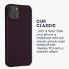 Etui Kwmobile do Apple iPhone 14, Ciemny Fiolet, Silikon, KWM000022RV005C