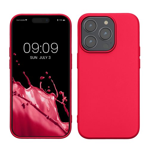 Etui Kwmobile do Apple iPhone 14 Pro, różowe, silikonowe, KWM000022RW003C