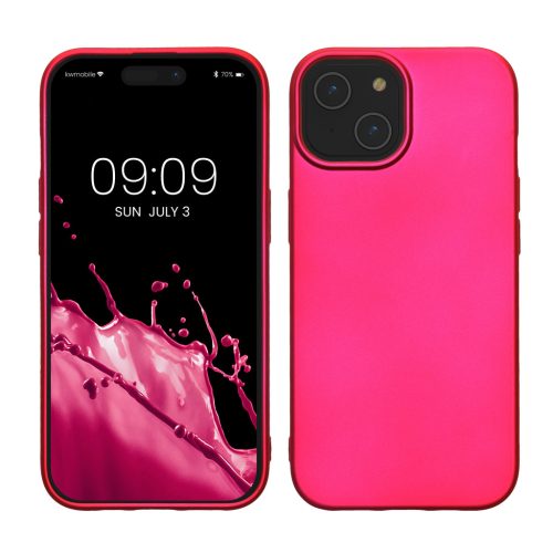 Etui Kwmobile do Apple iPhone 15, różowe, silikonowe, KWM000022RX003C