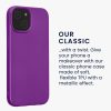 Etui Kwmobile do Apple iPhone 15, fioletowe, silikonowe, KWM000022RX004C
