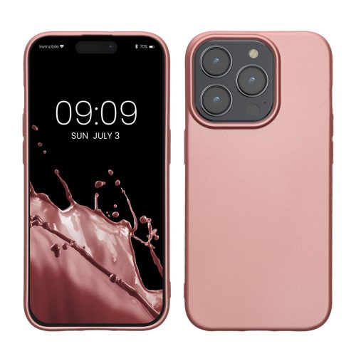 Etui Kwmobile do Apple iPhone 15 Pro, różowe, silikonowe, KWM000022RY001C